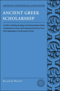 Cover image: Ancient Greek Scholarship 9780195312935