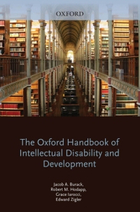 Imagen de portada: The Oxford Handbook of Intellectual Disability and Development 1st edition 9780195305012