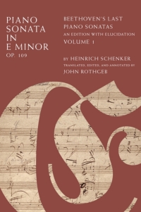 Cover image: Piano Sonata in E Major, Op. 109 9780199914203