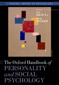 Imagen de portada: The Oxford Handbook of Personality and Social Psychology 1st edition 9780199364121