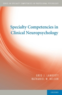 Imagen de portada: Specialty Competencies in Clinical Neuropsychology 9780195387445