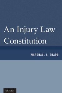 Cover image: An Injury Law Constitution 9780199896363