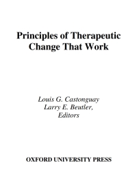 Cover image: Principles of Therapeutic Change that Work 1st edition 9780195156843