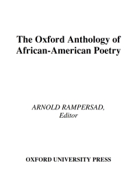 Immagine di copertina: The Oxford Anthology of African-American Poetry 1st edition 9780195125634