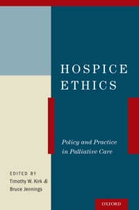 Cover image: Hospice Ethics 1st edition 9780199943838