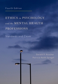 Immagine di copertina: Ethics in Psychology and the Mental Health Professions 4th edition 9780199957699
