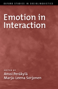 Imagen de portada: Emotion in Interaction 9780199730735