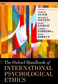 Titelbild: The Oxford Handbook of International Psychological Ethics 1st edition 9780199739165