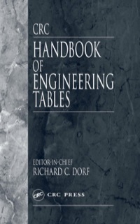 Immagine di copertina: CRC Handbook of Engineering Tables 1st edition 9780849315879