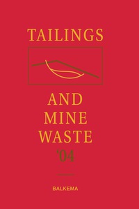 Cover image: Tailings and Mine Waste '04 1st edition 9780415359399