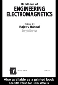 Cover image: Handbook of Engineering Electromagnetics 1st edition 9780824756284