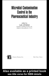 صورة الغلاف: Microbial Contamination Control in the Pharmaceutical Industry 1st edition 9780367393946