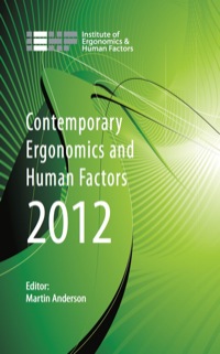 Cover image: Contemporary Ergonomics and Human Factors 2012 1st edition 9781138424630