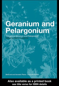 Imagen de portada: Geranium and Pelargonium 1st edition 9780367395735