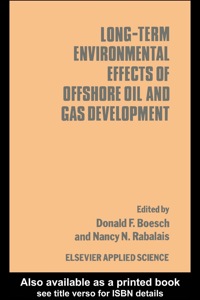 Imagen de portada: Long-term Environmental Effects of Offshore Oil and Gas Development 1st edition 9780415515801