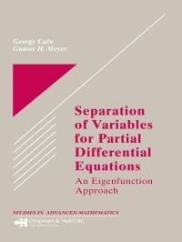 Imagen de portada: Separation of Variables for Partial Differential Equations 1st edition 9780367446437