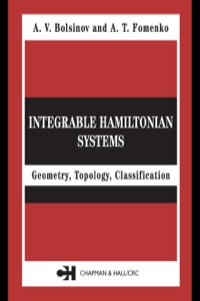 صورة الغلاف: Integrable Hamiltonian Systems 1st edition 9780415298056