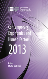 Cover image: Contemporary Ergonomics and Human Factors 2013 1st edition 9781138424623