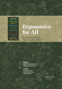 Imagen de portada: Ergonomics for All: Celebrating PPCOE's 20 years of Excellence 1st edition 9780415586085