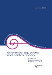 Imagen de portada: Differential Equations And Control Theory 1st edition 9780824706814