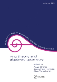 Imagen de portada: Ring Theory And Algebraic Geometry 1st edition 9780824705596
