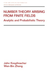 Imagen de portada: Number Theory Arising From Finite Fields 1st edition 9780824705770
