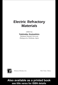 Cover image: Electric Refractory Materials 1st edition 9780824700492