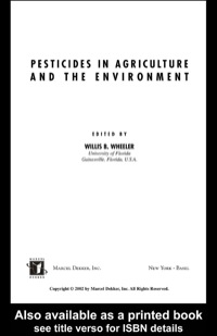 صورة الغلاف: Pesticides in Agriculture and the Environment 1st edition 9780824708092