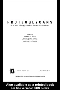 Cover image: Proteoglycans 1st edition 9780824703349