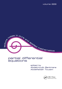 Cover image: Partial Differential Equations 1st edition 9780824707804