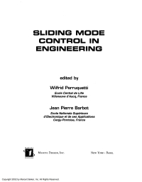 Cover image: Sliding Mode Control In Engineering 1st edition 9780824706715