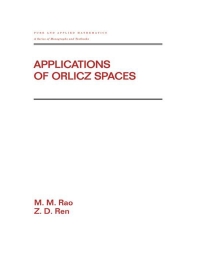 Cover image: Applications Of Orlicz Spaces 1st edition 9780824707309