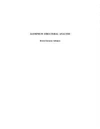 صورة الغلاف: Aluminium Structural Analysis 1st edition 9780367864606