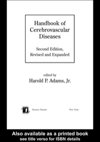 صورة الغلاف: Handbook of Cerebrovascular Diseases, Revised and Expanded 2nd edition 9780824753900