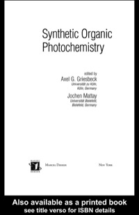 Imagen de portada: Synthetic Organic Photochemistry 1st edition 9780367393519