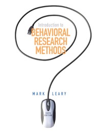Cover image: Introduction to Behavioral Research Methods 6th edition 9780205203987