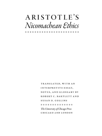 Cover image: Aristotle's Nicomachean Ethics 1st edition 9780226026756