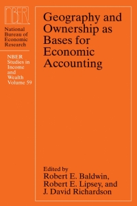 表紙画像: Geography and Ownership as Bases for Economic Accounting 1st edition 9780226035727