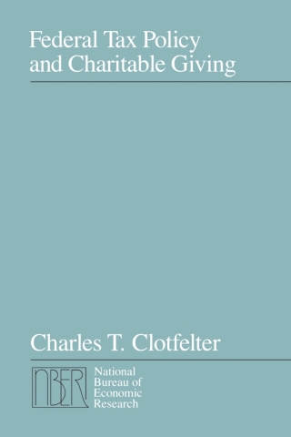 Omslagafbeelding: Federal Tax Policy and Charitable Giving 1st edition 9780226110486