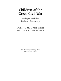 Cover image: Children of the Greek Civil War 1st edition 9780226135984