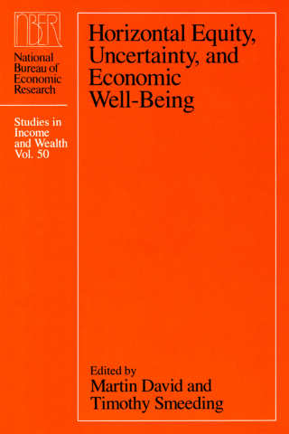 表紙画像: Horizontal Equity, Uncertainty, and Economic Well-being 1st edition 9780226137261