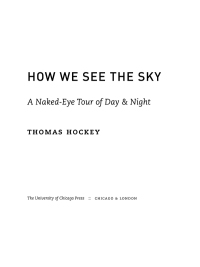 صورة الغلاف: How We See the Sky 1st edition 9780226345765