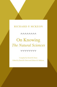 Imagen de portada: On Knowing--The Natural Sciences 1st edition 9780226560274
