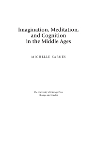 Cover image: Imagination, Meditation, and Cognition in the Middle Ages 1st edition 9780226527598