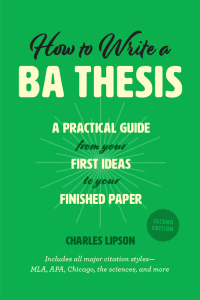 Cover image: How to Write a BA Thesis 2nd edition 9780226430911
