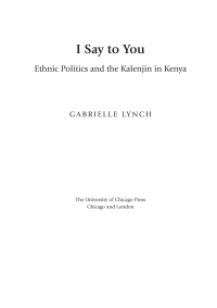 Cover image: I Say to You 1st edition 9780226498041