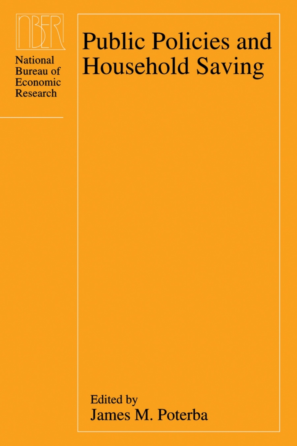 Public Policies and Household Saving 1st Edition