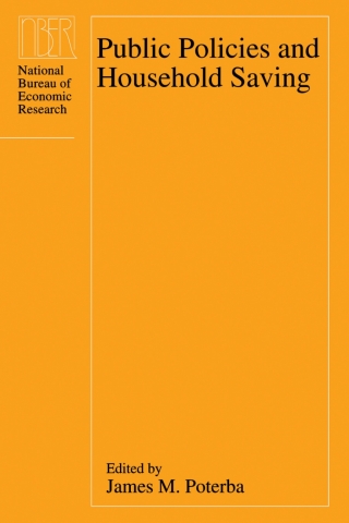 Cover image: Public Policies and Household Saving 1st edition 9780226676180