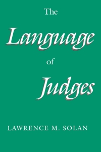 Cover image: The Language of Judges 1st edition 9780226767918