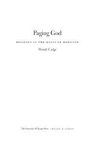 Imagen de portada: Paging God 1st edition 9780226922102